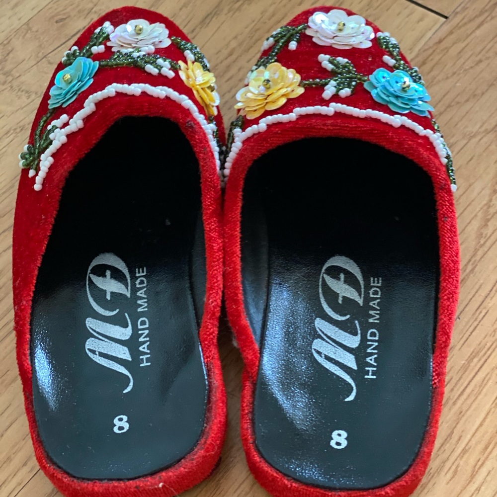 Red sequins toddler sandals size 8 - Picture 3 of 3